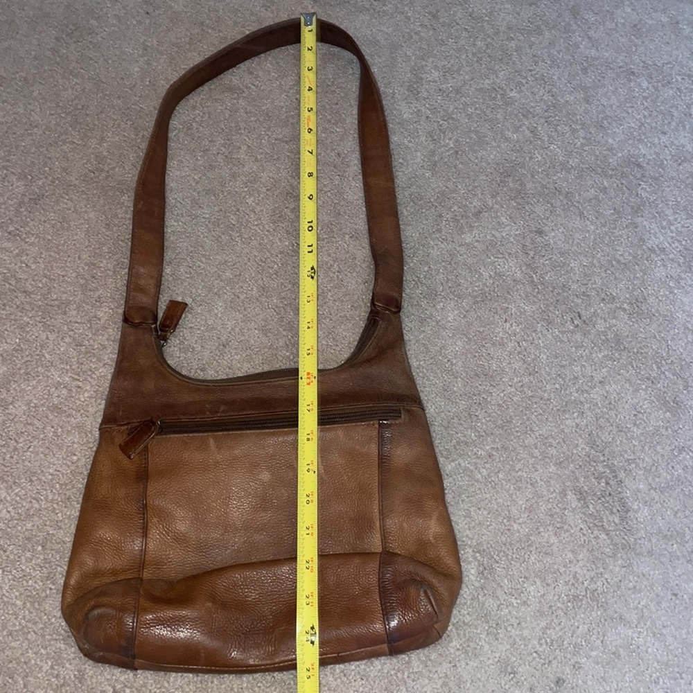 Tignanello Brown Leather Shoulder Purse - Picture 2 of 11